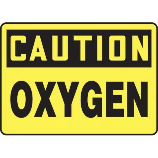 Accuform OSHA CAUTION SAFETY SIGN OXYGEN 10 in MCHL658VP - main